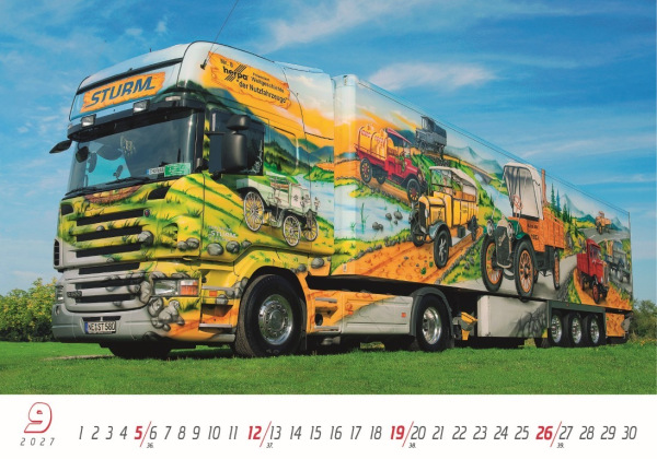 Nástenný kalendár Trucks 2027 10