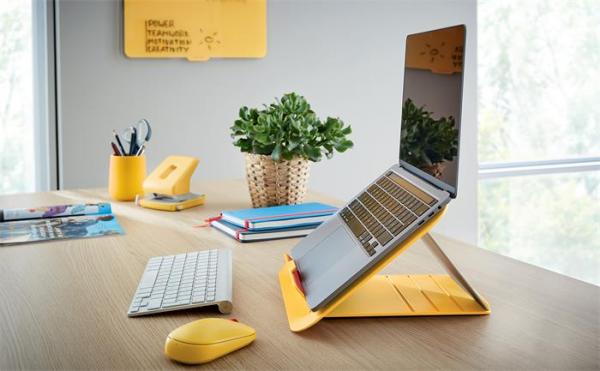 Stojan na notebook, nastaviteľný, LEITZ "Ergo Cosy", teplá žltá 6