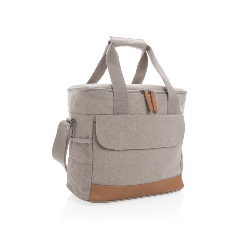 Veľká chladiaca taška Impact z 16 oz. recykl. canvas AWARE™ sivá 1