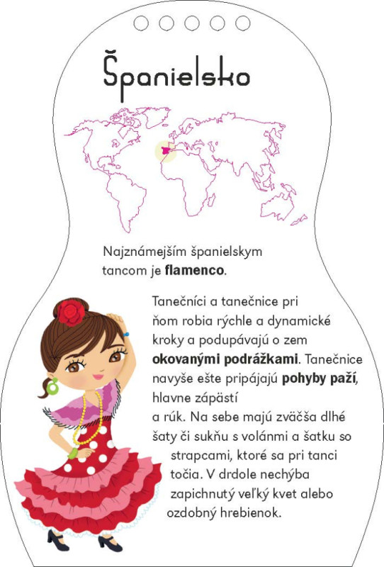 Obliekame TANEČNICE z celého sveta – Maľovanky 8