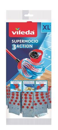 Mop, mikrovlákno, VILEDA  "Supermocio  3Action", modrý 1