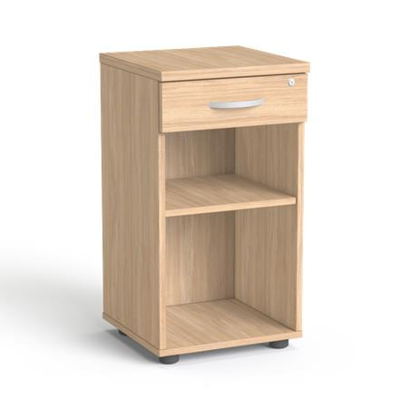 Skriňa, vo výške stola, so zásuvkou, otvorené police, MAYAH "Freedom SV-14", dub 1