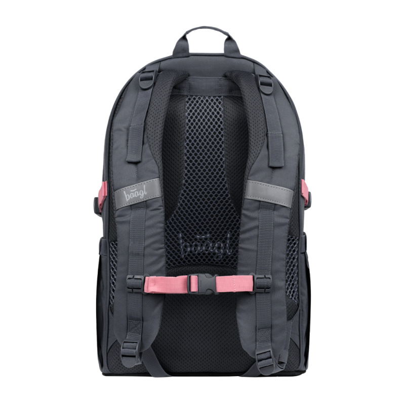BAAGL SADA 5 Core Logo ružová: batoh, peračník, vrecko, ľadvinka, obal na notebook GRS 3