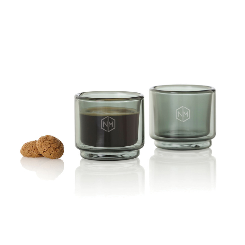 AdHoc Impact hrnčeky na espresso 45 ml, sada 2 ks priehľadné 5