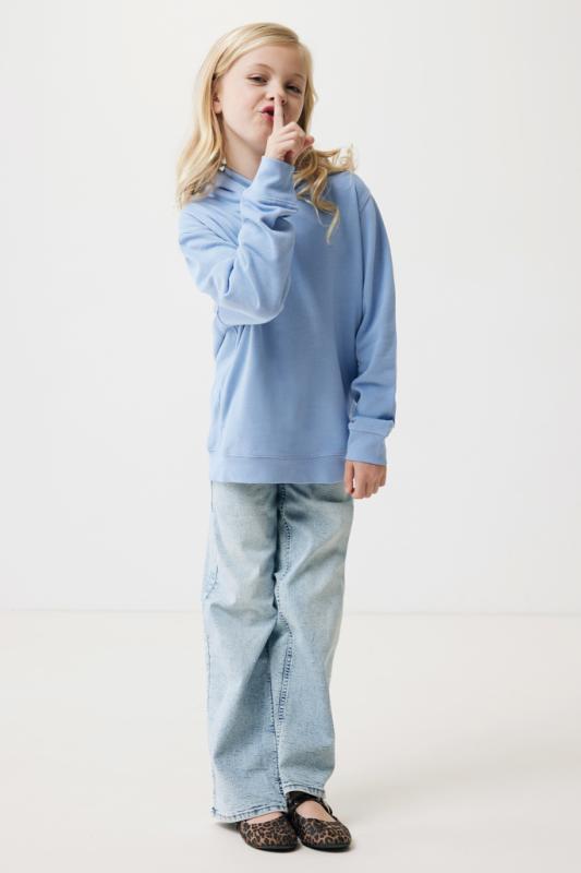 Detská mikina s bočnými vreckami IQONIQ Yengo z rec. bavlny sky blue 5-6r (110-116cm) 4