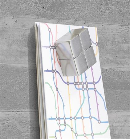 SIGEL Magnetická sklenená tabuľa, 130x55 cm, "Artverum® ", betónový vzor 4