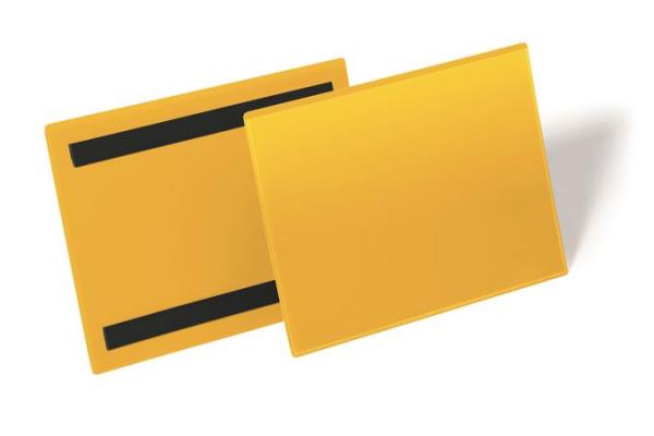 Magnetický štítok, A5, na šírku, DURABLE, žltá 1