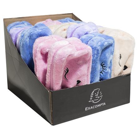Peračník, na zips, EXACOMPTA "Fur", mix farieb 9