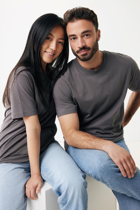 Tričko IQONIQ Kakadu relaxed fit z recykl. bavlny antracitová L 4