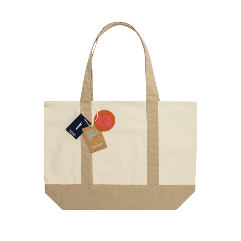 SHOP LOCAL AWARE™ taška z recyklovanej bavlny, 350 GSM off white 2