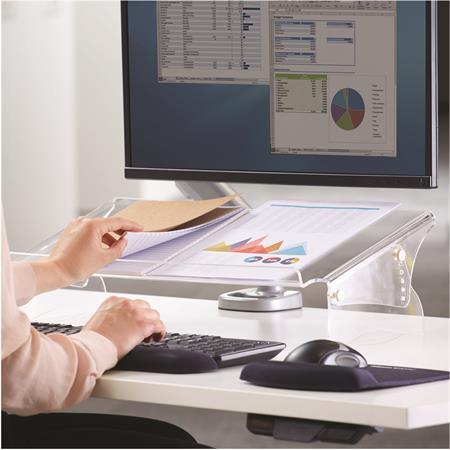 Držiak dokumentov, FELLOWES "Clarity™", priesvitná 2