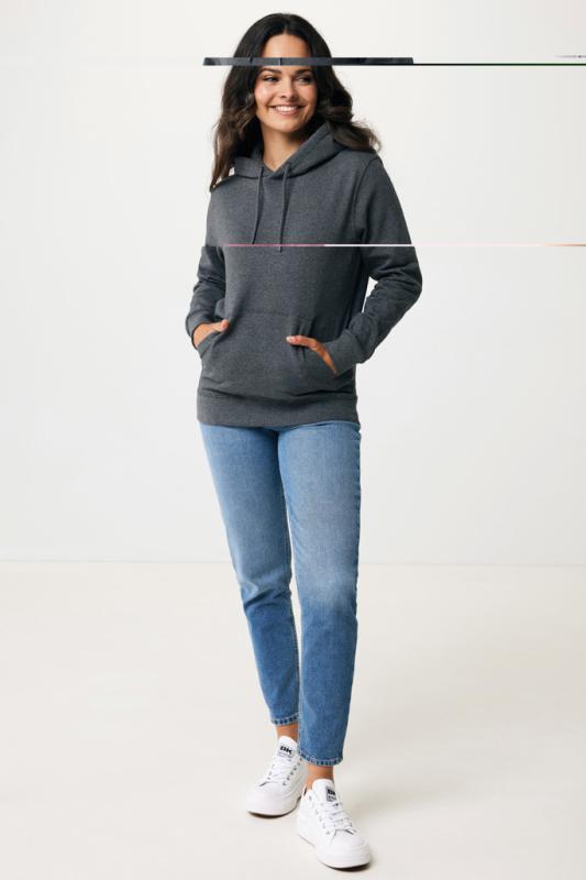 Nefarbená mikina s kapucňou IQONIQ Torres z recykl. bavlny heather anthracite L 5