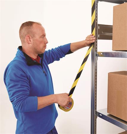 Označovacia páska na podlahy, 50 mm x 33 m, TESA "Professional Premium", čierna-žltá 5