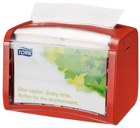 Zásobník na servítky, 15,5x20,1x15 cmN4 systém, Signature line, TORK "Xpressnap®", červená