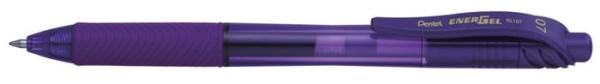Gélové pero, 0,35 mm, stláčací mechanizmus, PENTEL "EnerGelX BL107", fialová 1