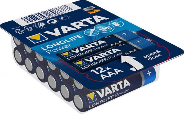Batéria, AAA mikro, 12 ks, VARTA "Longlife Power" 1