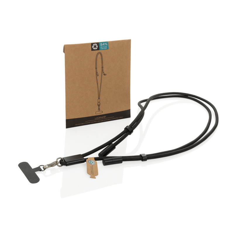 LoopAmp nastaviteľný 160 cm telefónny kábel 60 W RCS čierna 14