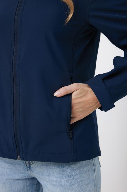 Dámska soft shell bunda IQONIQ Makalu z recykl. polyesteru námornícka modrá L 15