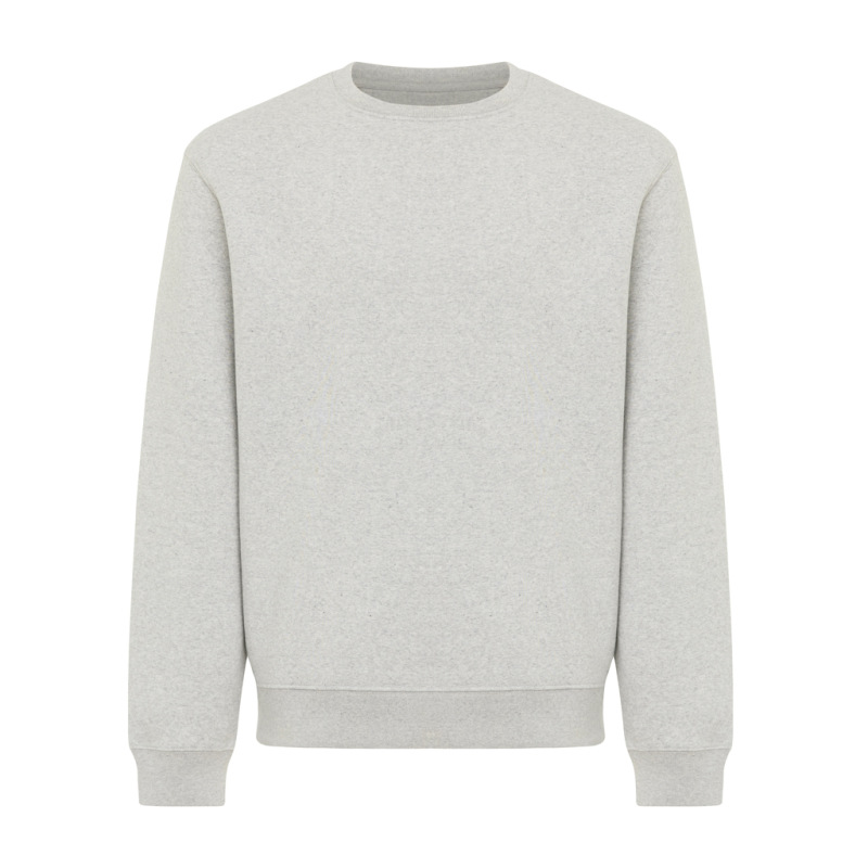 IQONIQ Toria Unisex mikina s okrúhl. výstrihom z rec. bavlny light heather grey S 1
