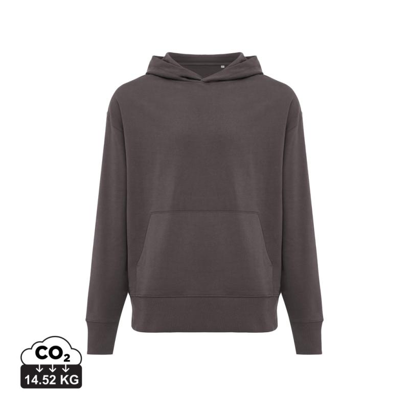 Mikina s kapucňou IQONIQ Yoho relaxed fit z recykl. bavlny antracitová XS