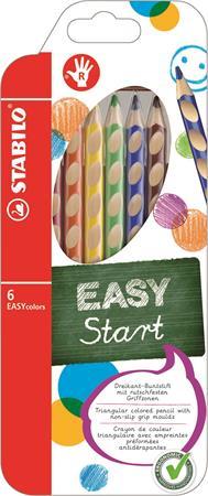 Farebné ceruzky, trojhranný tvar, pre pravákov, STABILO "EasyColours", 6 rôznych farieb 1