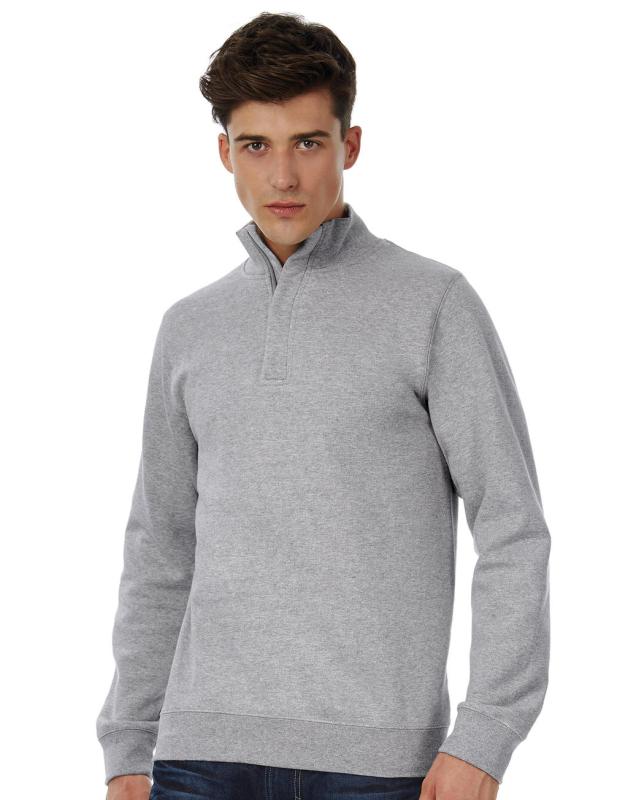 Mikina s 1/4 zipsom ID.004 Cotton Rich