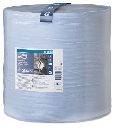 Papierová utierka, v kotúči, priemer: 39 cm, W1 systém, TORK "priemyselná", modrá 1