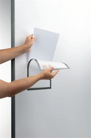 Informačné vrecia, A4, magnetické, DURABLE, sivá 2