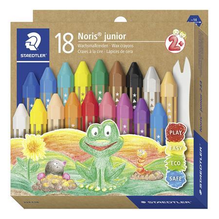 Pastelky, hrubé, šesťhranné, STAEDTLER "Noris Junior", 18 rôznych farieb 1