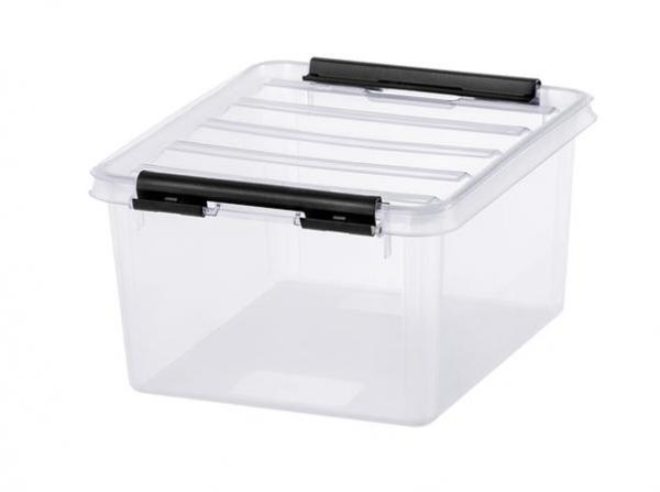 Úložný box, plastový, 2 l, čierne úchytky, SMARTSTORE "Classic 2", priehľadný 1