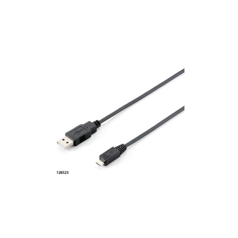USB kábel 2.0, USB-A / USB MicroB, 1,8 m, EQUIP 1
