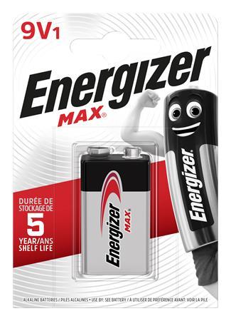 Batéria, 9V, 1 ks, ENERGIZER "Max" 1
