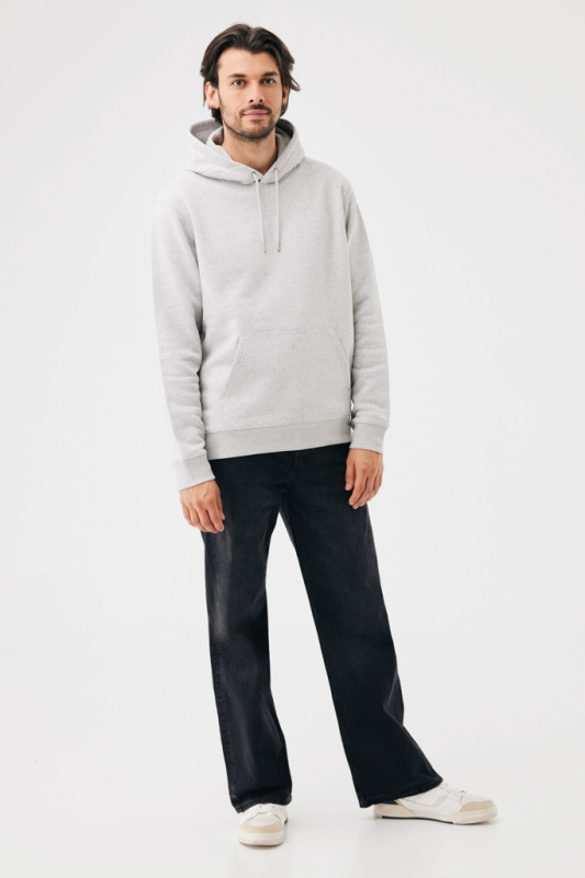 IQONIQ Joshua Unisex mikina s kapucňou z rec. bavlny light heather grey L 5