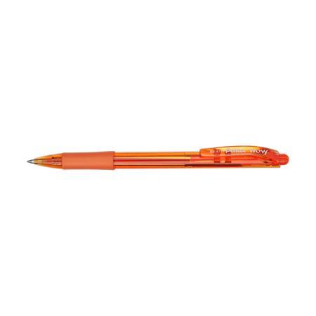 Guľôčkové pero, 0,35 mm, stláčací mechanizmus, PENTEL "BK417", oranžová 1