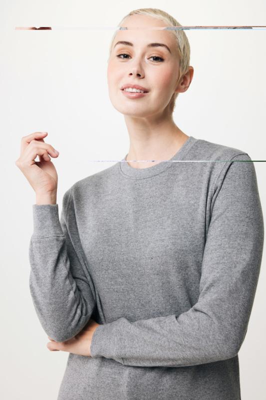 Ľahká mikina IQONIQ Etosha z recykl. bavlny light heather anthracite XXL 14