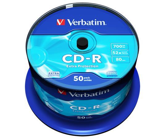 CD-R disk, 700 MB, 52x, 50 ks, cake box, VERBATIM "DataLife" 1