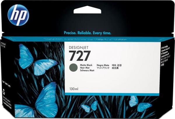 B3P22A náplň do DesignJet T1500, T2500, T920, T930 tlačiarní, HP 727, matná čierna, 130 ml 1