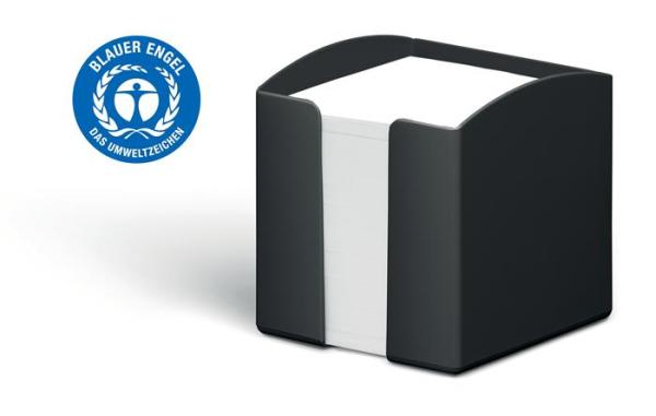 Držiak na papierové bločky, plastový, 100x100 mm, naplnený, DURABLE "ECO", čierna