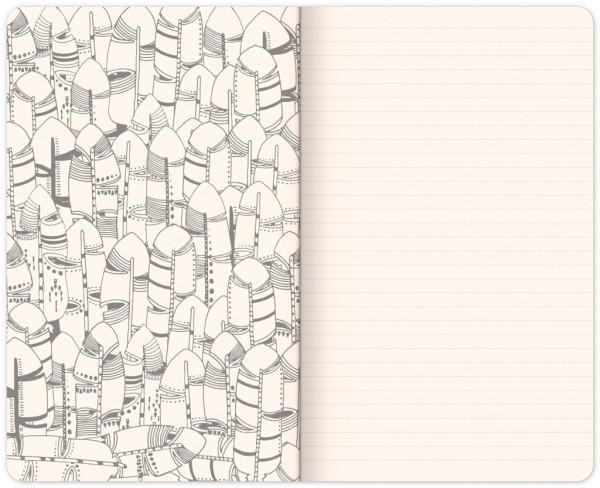 NOTIQUE Maľovankový notes, linajkovaný, 13 x 21 cm 1