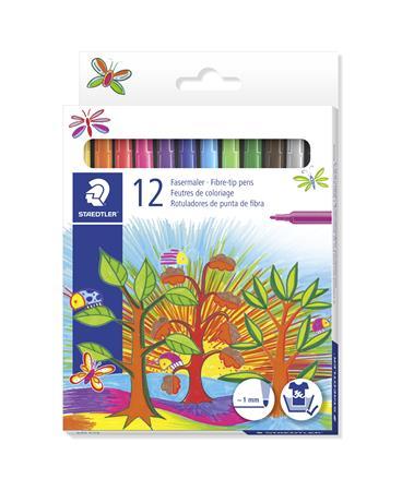 Fixky, sada, 1 mm, STAEDTLER, 12 rôznych farieb 1