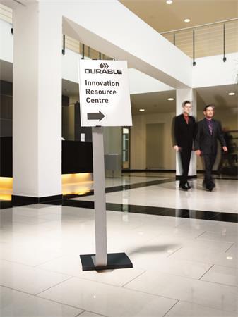 Stojan na podlahu, A3, DURABLE "INFO SIGN", strieborná 4