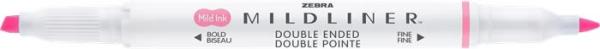 Zvýrazňovač, 1,0/3,5 mm, obojstranný, ZEBRA "Mildliner Fluorescent", ružová 2