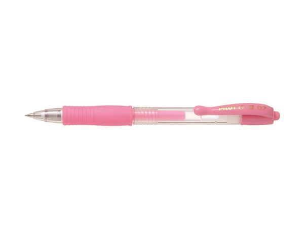 Gélové pero, 0,32 mm, stláčací mechanizmus, PILOT "G-2", ružové 1