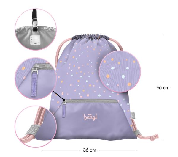 BAAGL SADA 3 Airy Animals: batoh, peračník, vrecko 12