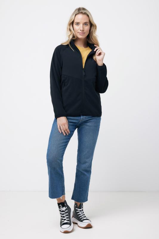 Micro fleece bunda na zips IQONIQ Talung z rec. polyesteru čierna 5XL 9