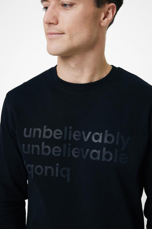 Mikina IQONIQ Zion z recykl. bavlny čierna 5XL 6