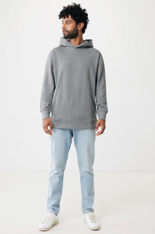 Mikina s bočnými vreckami IQONIQ Yengo z rec. bavlny light heather anthracite XXXL 9