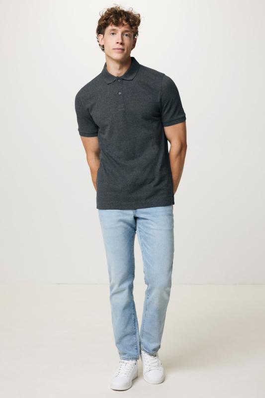 Polo tričko IQONIQ Yosemite z recykl. bavlny heather anthracite XXS 8