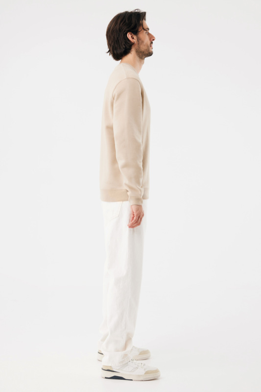 IQONIQ Toria Unisex mikina s okrúhl. výstrihom z rec. bavlny desert XL 11