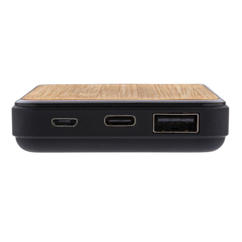 Powerbanka 5 000 mAh z bambusu a RCS Rplastu hnedá 5